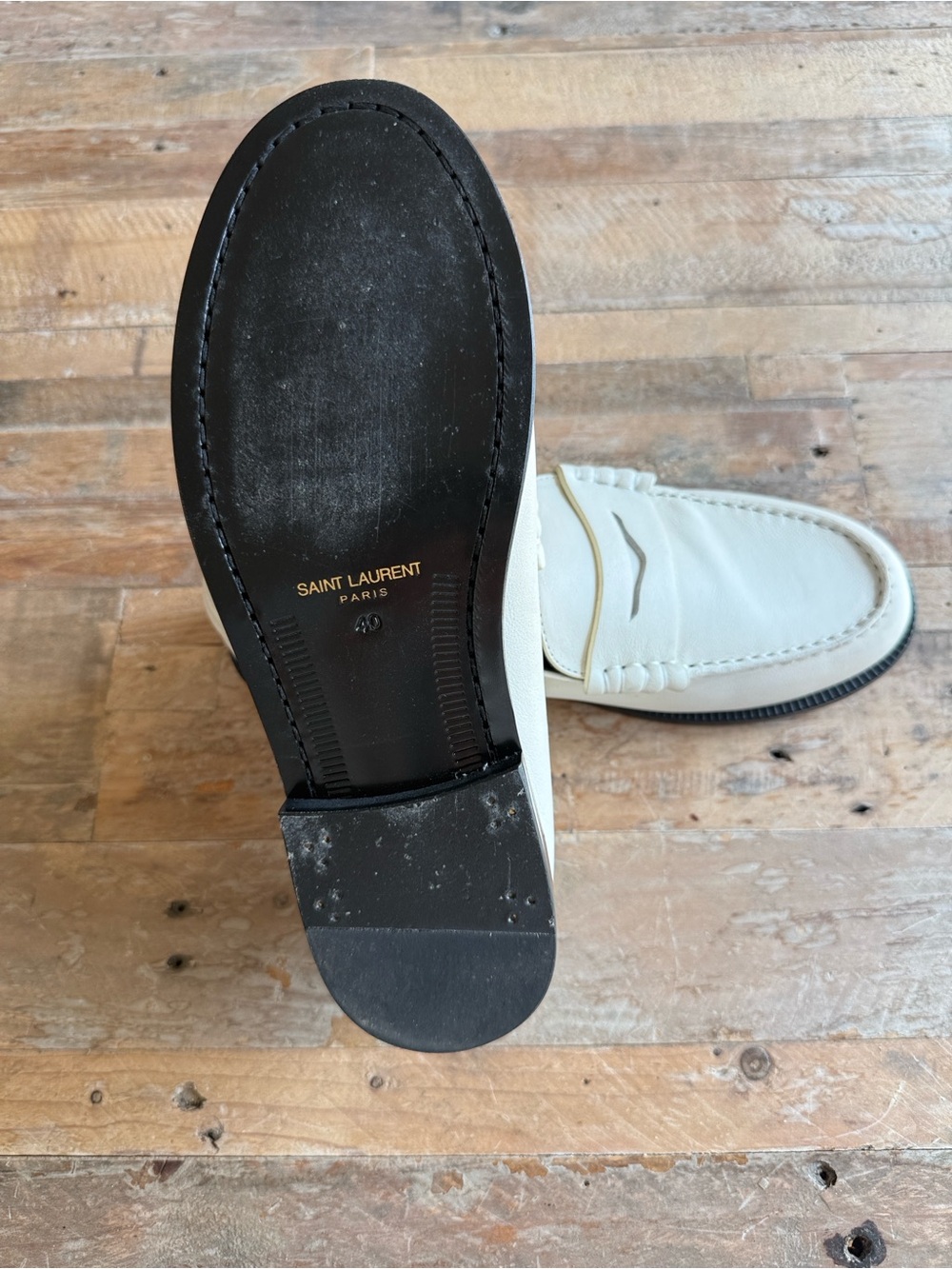 SAINT LAURENT Le Loafer in Pearl - Picture 9 of 9